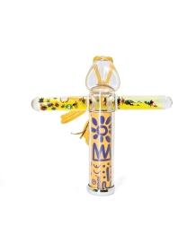 Svoora kaleidoskopas su tūbele, Geltoni raštai, 10 cm