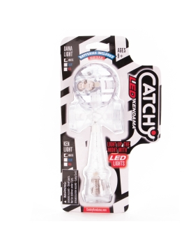 Kendama baltas, plastikinis su LED